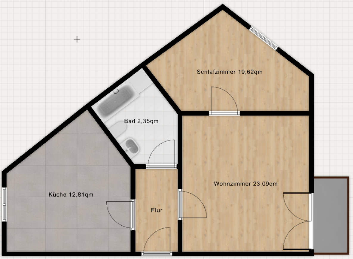 Wohnung zur Miete 400 € 2 Zimmer 66 m²<br/>Wohnfläche 3.<br/>Geschoss Hainichener Straße 55 Waldheim Waldheim 04736