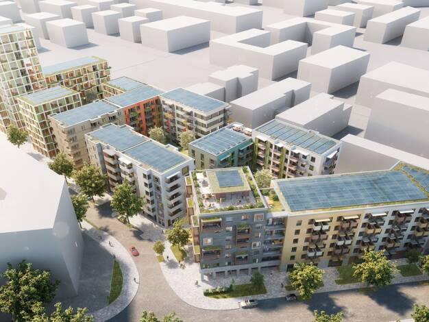 Wohnung zum Kauf - Neubau provisionsfrei 578.000 € 3 Zimmer 77,5 m² Dachgeschoss, 5. Geschoss frei ab sofort Brühl Freiburg im Breisgau 79106