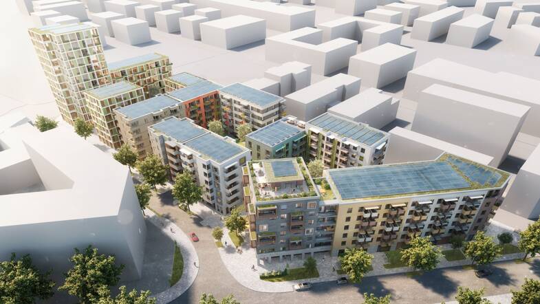 Wohnung zum Kauf - Neubau provisionsfrei 578.000 € 3 Zimmer 77,5 m² Dachgeschoss, 5. Geschoss frei ab sofort Brühl Freiburg im Breisgau 79106