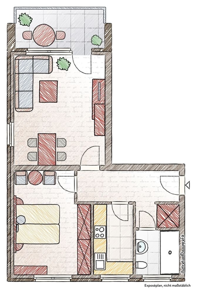 Wohnung zum Kauf 199.000 € 2 Zimmer 57,9 m²<br/>Wohnfläche 1.<br/>Geschoss Garding 25836