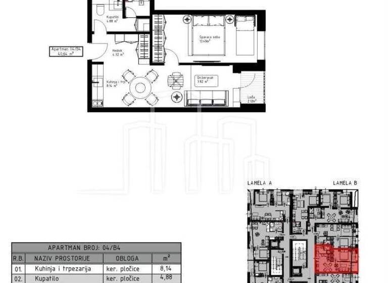 Wohnung zum Kauf 2 Zimmer 4. Geschoss Pale 71423