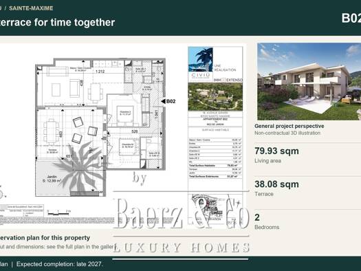 Wohnung zum Kauf 972.500 € 3 Zimmer 80 m² Avenue Girard 18 Nartelle-Noyer-Bellevue-bd des Sardinaux Sainte-Maxime 83120