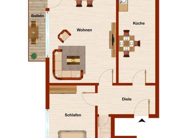 Wohnung zur Miete 419 € 2,5 Zimmer 58,6 m² 7. Geschoss Veistraße 84 Heessen Hamm 59073