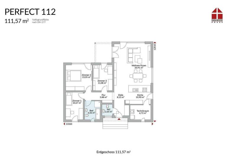 Einfamilienhaus zum Kauf provisionsfrei 305.040 € 4 Zimmer 128 m² 650 m² Grundstück Devin Stralsund 18439