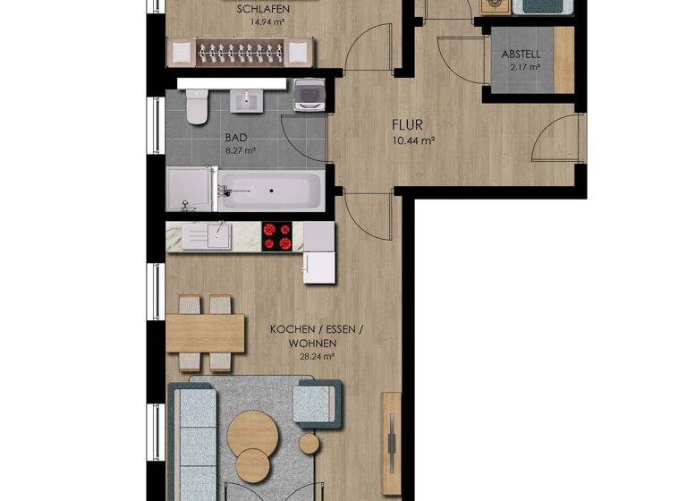 Wohnung zum Kauf - Erstbezug 305.000 € 3 Zimmer 78,2 m² 2. Geschoss Stephansposching 94569