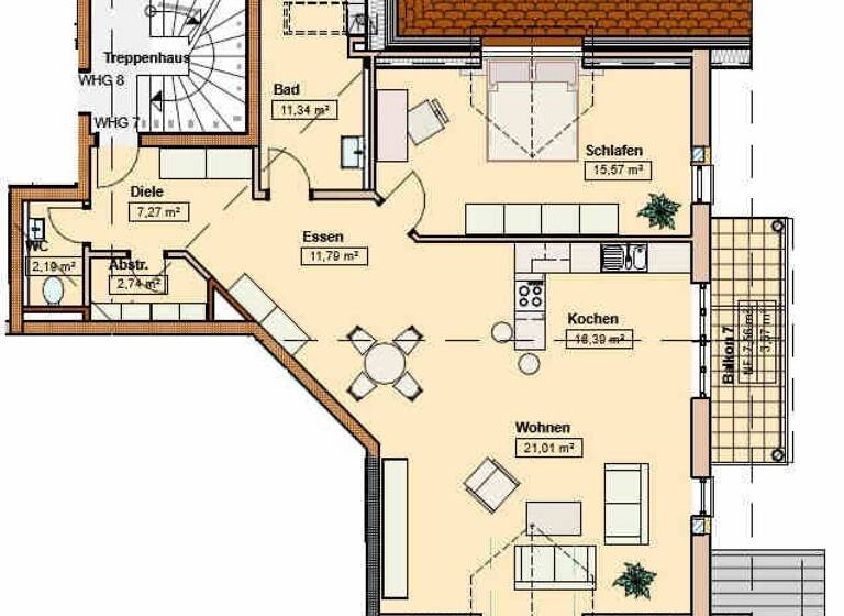 Wohnung zum Kauf 338.000 € 2 Zimmer 92 m²<br/>Wohnfläche Dachgeschoss, 2.<br/>Geschoss Egglfing Bad Füssing 94072