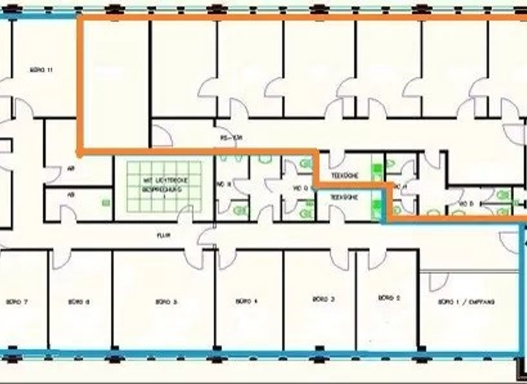Bürofläche zur Miete provisionsfrei 8 € 7 Zimmer 184 m² Bürofläche Lokstedt Hamburg 22529