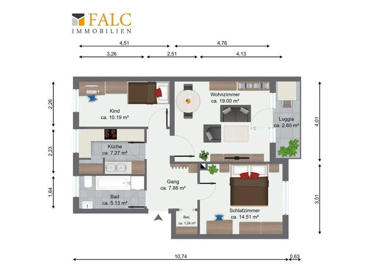Wohnung zum Kauf 300.000 € 3 Zimmer 65 m² 1. Geschoss Hausham 83734