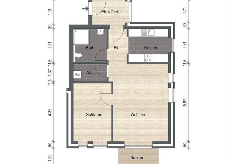 Wohnung zur Miete - Erstbezug 690 € 2 Zimmer 66 m² frei ab sofort Heidmühle Schortens 26419
