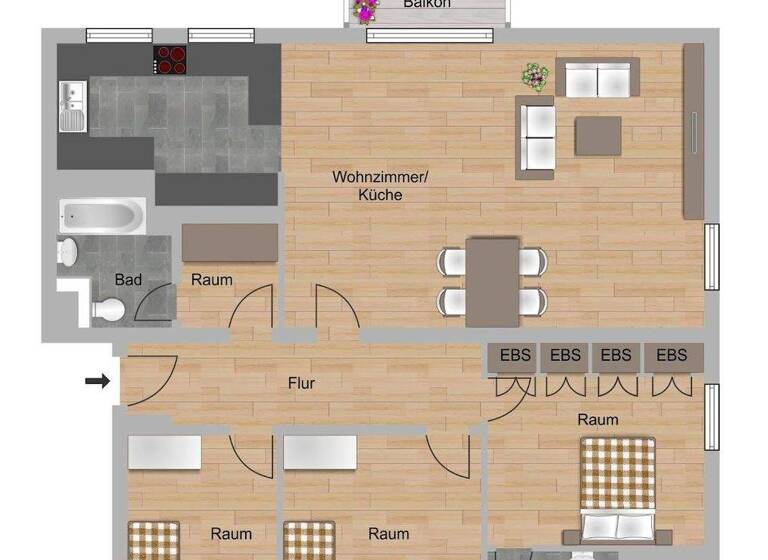 Wohnung zur Miete 1.021 € 4 Zimmer 124,2 m² frei ab 01.05.2026 Jane-Addams-Straße 8c Babenhausen 64832