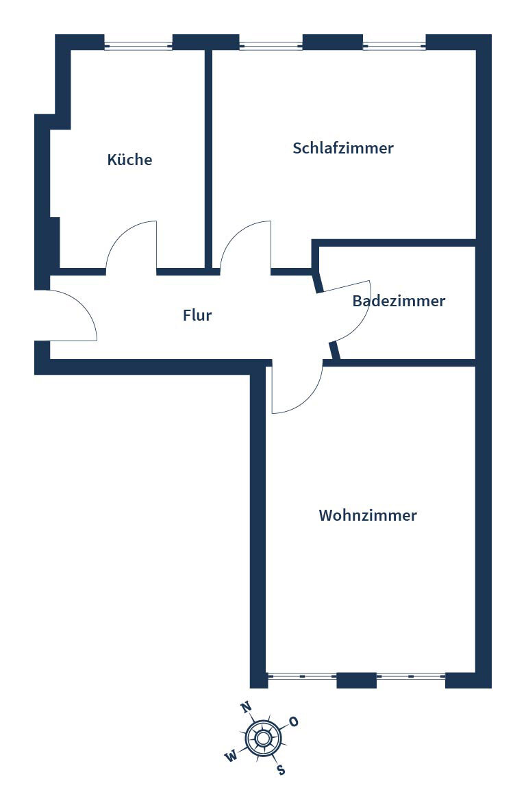 Wohnung zum Kauf 125.000 € 2 Zimmer 45,3 m²<br/>Wohnfläche 2.<br/>Geschoss Gohlis - Süd Leipzig 04155