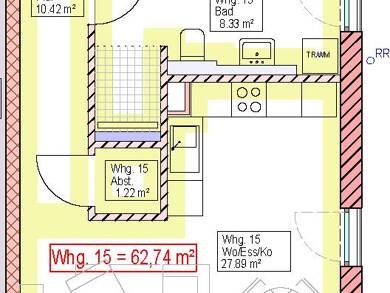 Wohnung zum Kauf - Neubau provisionsfrei 345.500 € 2 Zimmer 62 m² Souterrain, 3. Geschoss Memminger Straße 67 Vöhringen Vöhringen 89269