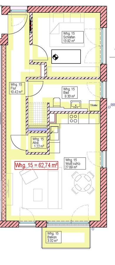 Wohnung zum Kauf - Neubau provisionsfrei 345.500 € 2 Zimmer 62 m² Souterrain, 3. Geschoss Memminger Straße 67 Vöhringen Vöhringen 89269