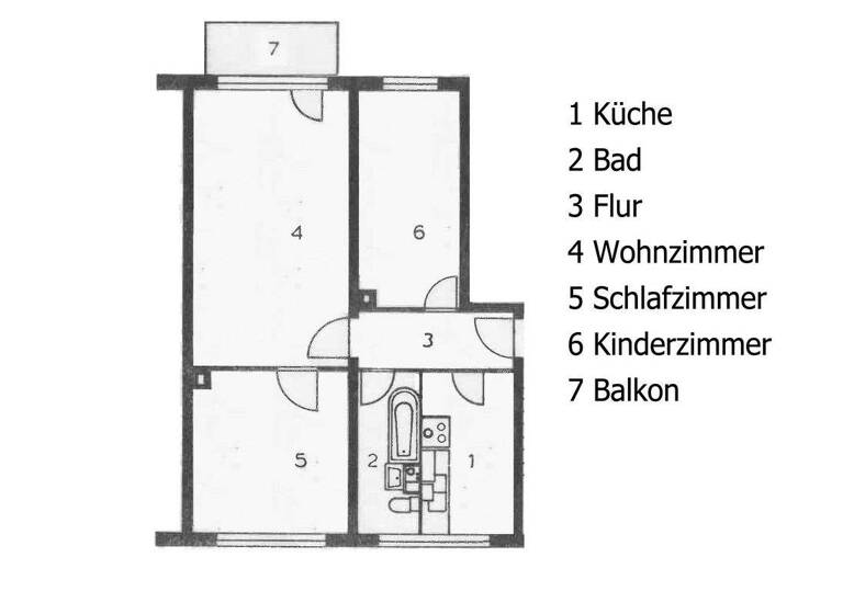 Wohnung zur Miete 390 € 3 Zimmer 60 m² 1. Geschoss frei ab sofort Gartenweg 5 Borken Viereck 17309