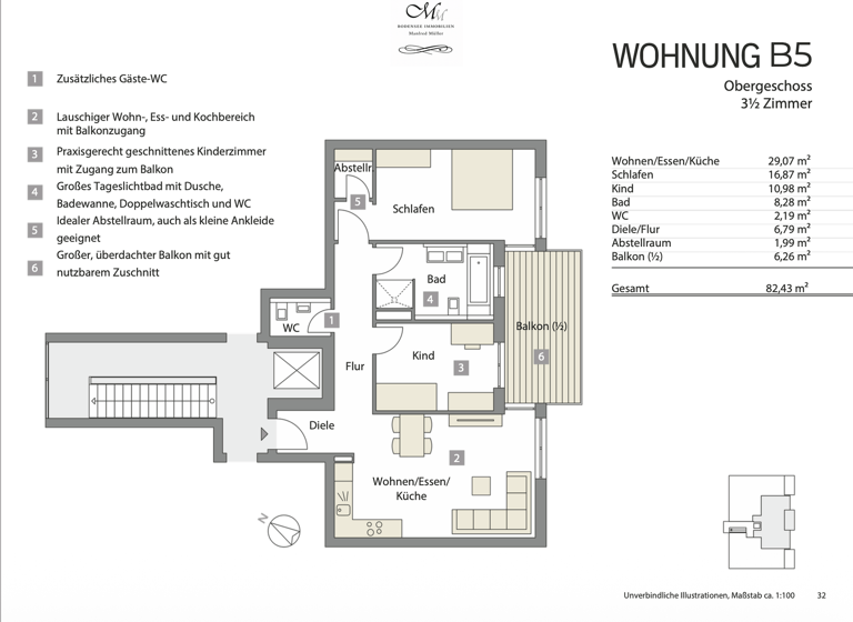 Wohnung zum Kauf - Erstbezug provisionsfrei 514.500 € 3,5 Zimmer 79,7 m² 1. Geschoss Eriskirch 88097