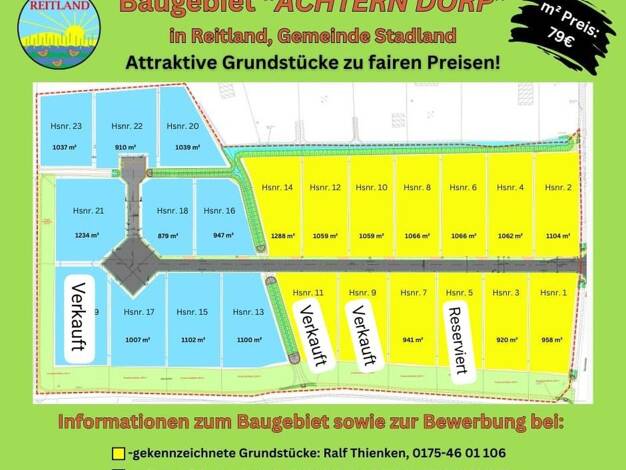 Grundstück zum Kauf provisionsfrei 1.000 m² Grundstück Seefeld Stadland 26937
