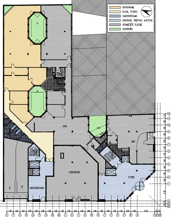 Bürofläche zur Miete provisionsfrei 15,50 € 1.262 m²<br/>Bürofläche ab 210 m²<br/>Teilbarkeit Pempelfort Düsseldorf 40211