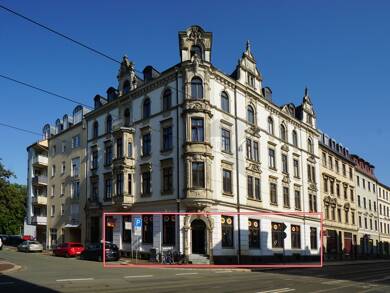 Verkaufsfläche zur Miete 670 € 6 Zimmer 131,6 m² Verkaufsfläche Hölderlinstraße 14 Innenstadt Zwickau 08056