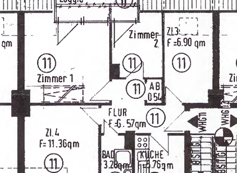 Wohnung zum Kauf provisionsfrei 161.000 € 3 Zimmer 54 m² 2. Geschoss Gerastraße 4 Lehe Bremen 28359