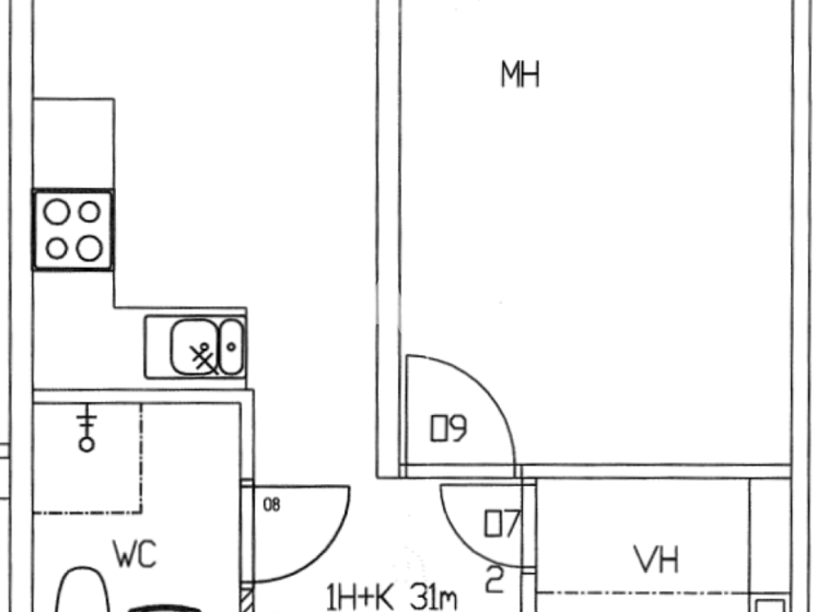 Studio zum Kauf 29.000 € 1 Zimmer 31 m² 1. Geschoss Aarnintie 5 Tornio 95420