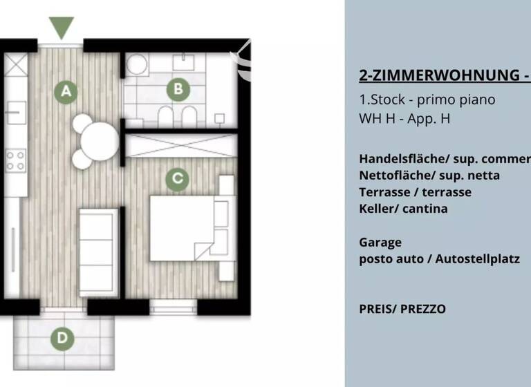 Wohnung zum Kauf 370.000 € 2 Zimmer 70 m² Bozen 39100