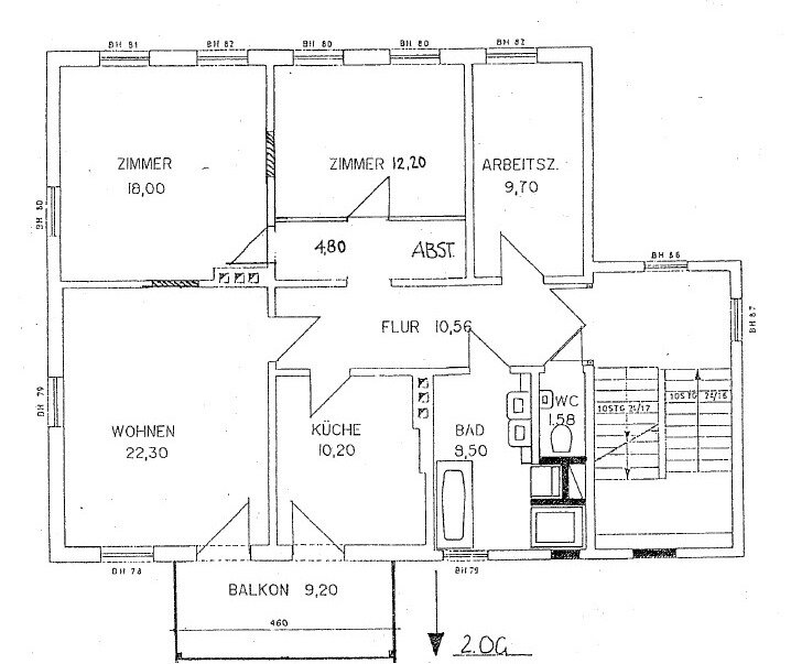 Wohnung zur Miete 1.030 € 4 Zimmer 103 m²<br/>Wohnfläche 1.<br/>Geschoss Brennerstr. 24 Nordvorstadt Weimar 99423