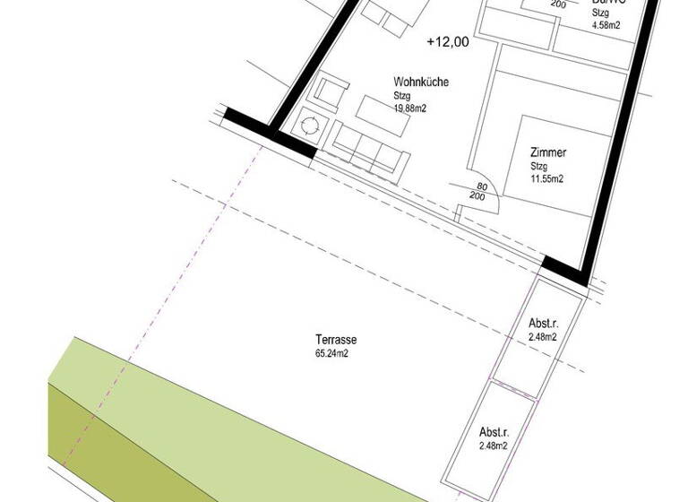 Terrassenwohnung zur Miete 685 € 2 Zimmer 41 m² Moosbrunnweg 1 Sankt Peter Graz 8042