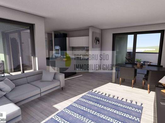 Penthouse zur Miete - Erstbezug 954 € 2 Zimmer 79,9 m² 2. Geschoss frei ab 01.02.2026 Achstetter Strasse 11 Burgrieden 88483