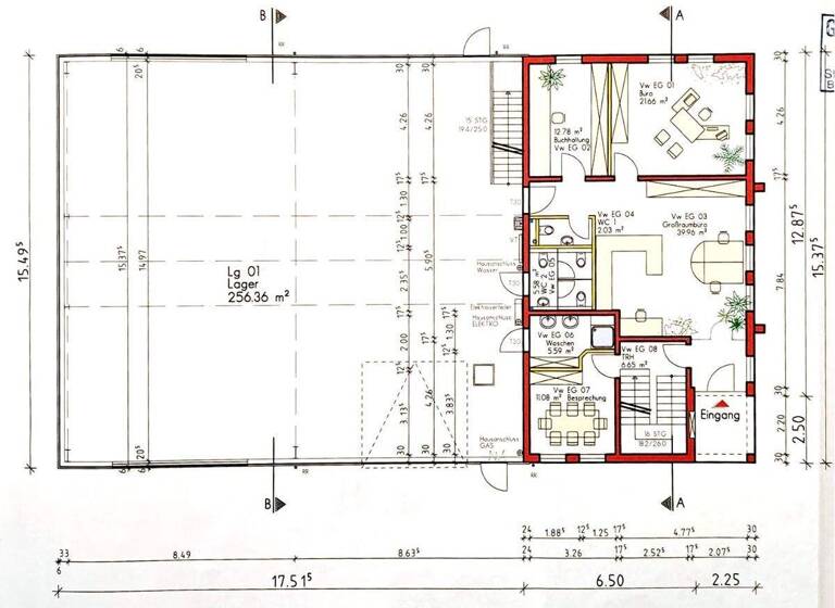 Lagerhalle zur Miete 4.210 € 253,8 m² Lagerfläche Rainlenstraße 44 Betzingen Reutlingen 72770