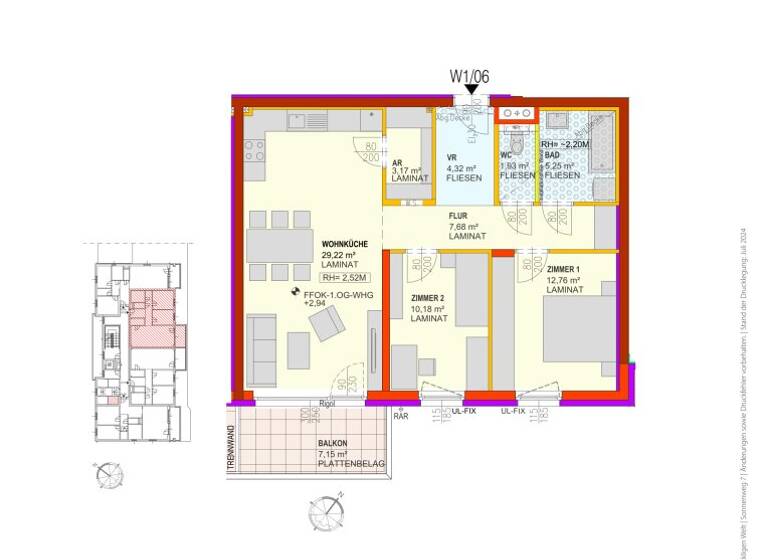 Wohnung zur Miete 735 € 3 Zimmer 74,5 m² Kirchschlag in der Buckligen Welt 2860