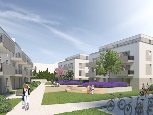 Terrassenwohnung zur Miete - Erstbezug nur mit Wohnberechtigungsschein 385 € 2 Zimmer 56,7 m² EG frei ab sofort Waldstr. 1 Speyer 67346