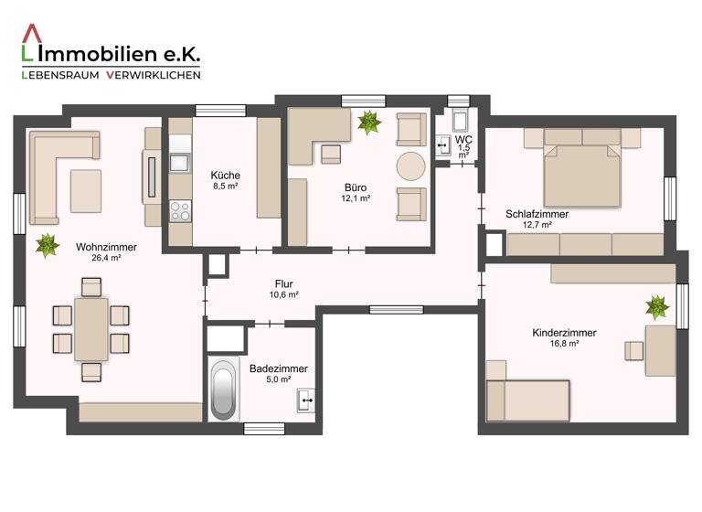 Wohnung zur Miete 945 € 4 Zimmer 90 m²<br/>Wohnfläche Dachgeschoss, 2.<br/>Geschoss Münster Stuttgart / Münster 70376