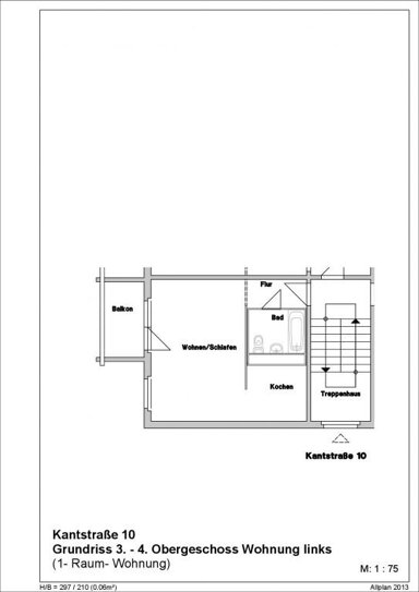 Wohnung zur Miete 185 € 1 Zimmer 30,8 m² 4. Geschoss frei ab 01.06.2025 Kantstraße 10 Spremberg Spremberg 03130