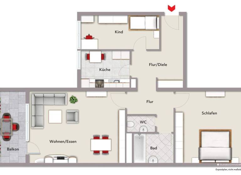 Wohnung zum Kauf 200.000 € 3 Zimmer 82,4 m² Günzburg 89312