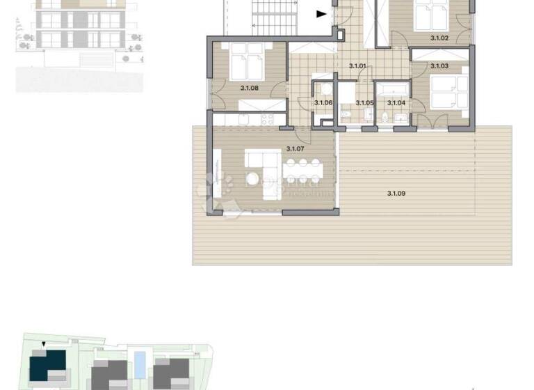 Wohnung zum Kauf 4 Zimmer 92 m² 2. Geschoss Rogoznica