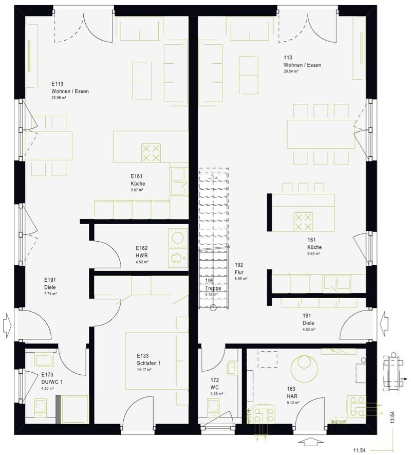 Mehrfamilienhaus zum Kauf provisionsfrei 610.998 € 16 Zimmer 264 m²<br/>Wohnfläche 700 m²<br/>Grundstück Haselünne Haselünne 49740