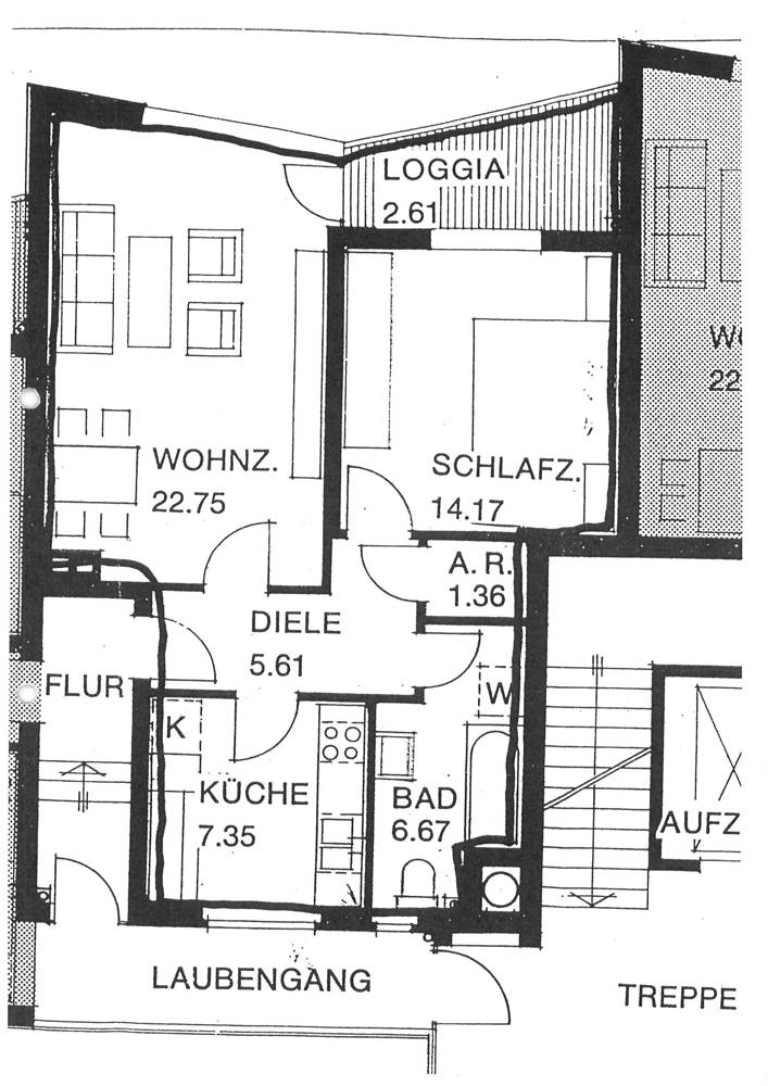 Wohnung zum Kauf 118.000 € 2 Zimmer 61 m²<br/>Wohnfläche ab sofort<br/>Verfügbarkeit Sennestadt Bielefeld / Sennestadt 33689