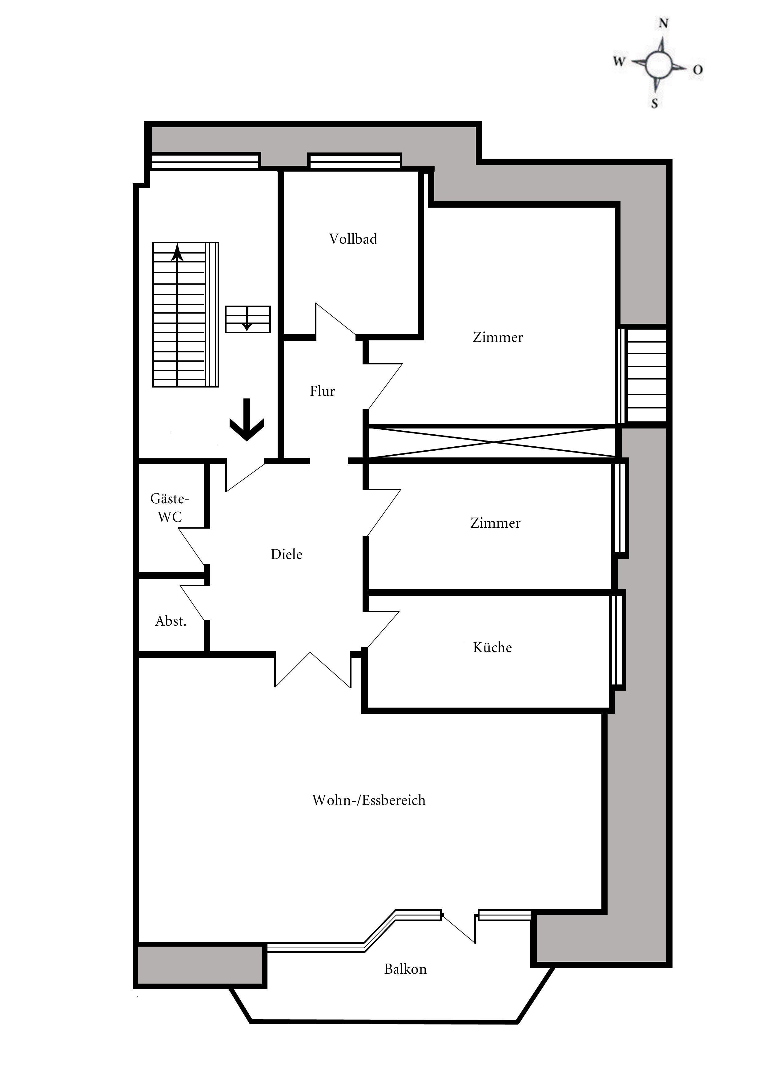 Wohnung zur Miete 2.450 € 3 Zimmer 113 m²<br/>Wohnfläche 1.<br/>Geschoss ab sofort<br/>Verfügbarkeit Othmarschen Hamburg 22605