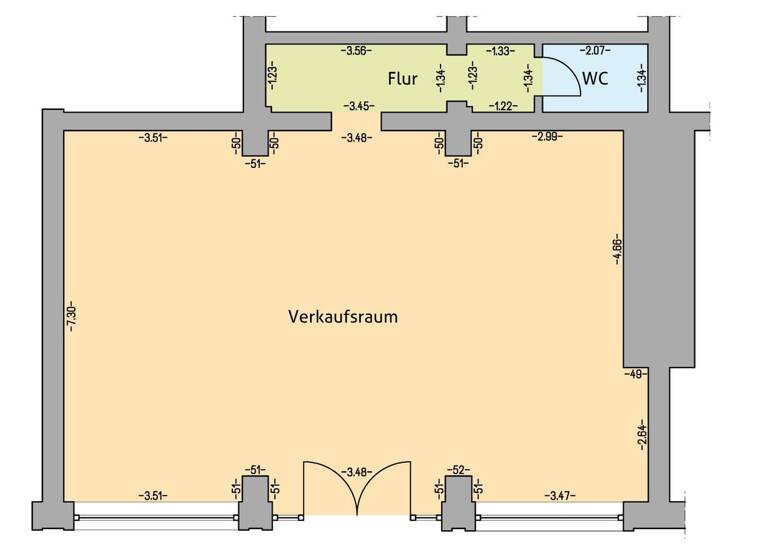 Bürogebäude zur Miete provisionsfrei 1.390 € 92,7 m² Bürofläche Lange Str. 25 Stadtmitte Rostock 18055