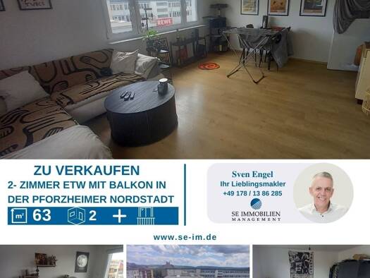 Wohnung zum Kauf 129.000 € 2 Zimmer 56 m² 3. Geschoss Nordstadt Pforzheim 75177