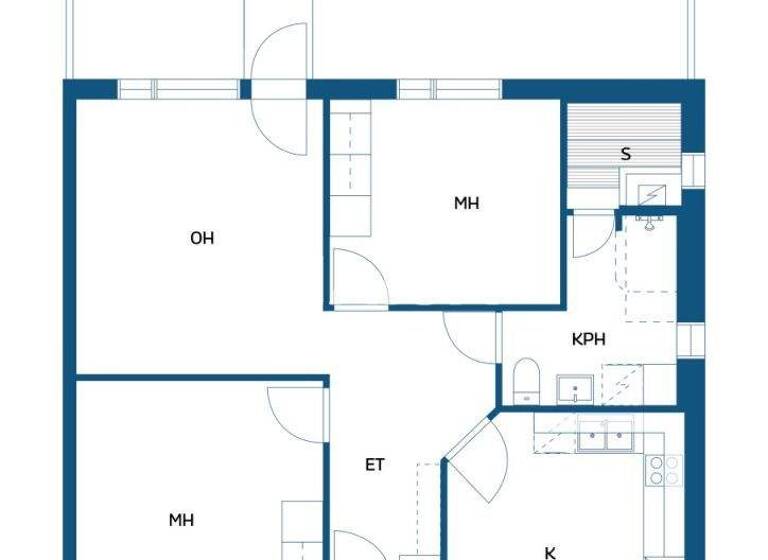Reihenmittelhaus zum Kauf 69.000 € 3 Zimmer 72 m² 4.896 m² Grundstück Pajutie 1 Kontiolahti 81100