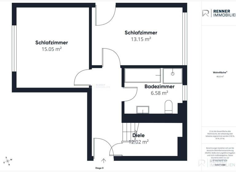 Wohnung zum Kauf 450.000 € 3 Zimmer 88,4 m² 2. Geschoss Sallern-Gallingkofen Regensburg 93057