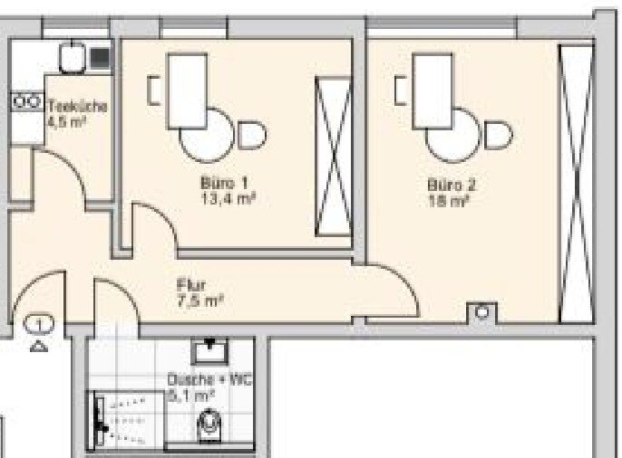 Wohnung zur Miete 700 € 2,5 Zimmer 48,5 m²<br/>Wohnfläche Innstadt Passau 94032