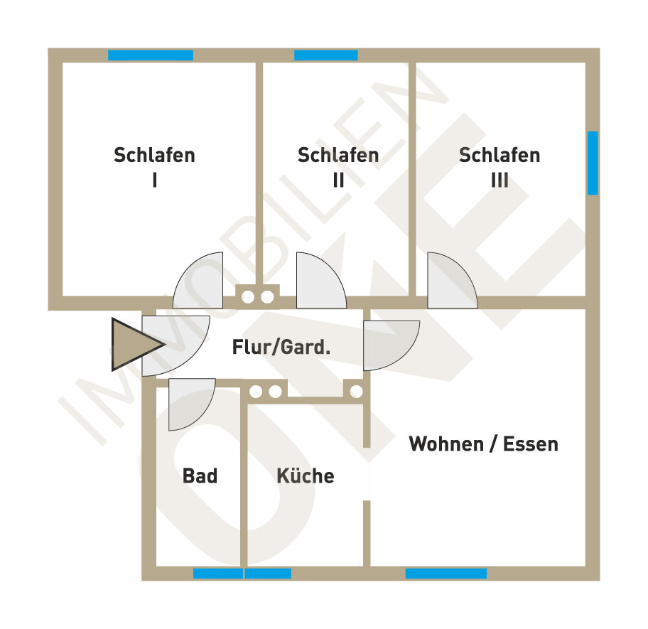 Wohnung zum Kauf 315.000 € 4 Zimmer 62,7 m²<br/>Wohnfläche EG<br/>Geschoss Galgenberg Regensburg 93053