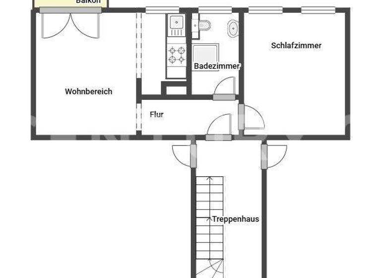 Wohnung zum Kauf 130.000 € 2 Zimmer 40 m² 2. Geschoss frei ab sofort Töging 84513