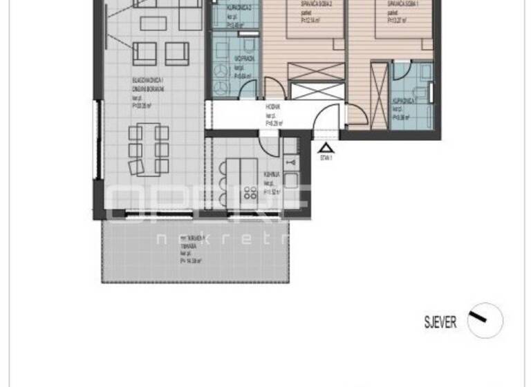 Wohnung zum Kauf 420.000 € 3 Zimmer 88 m² Okrug