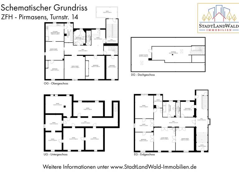 Mehrfamilienhaus zum Kauf 349.950 € 12 Zimmer 380 m² 502 m² Grundstück Turnstraße 14 Innenstadt Pirmasens 66953