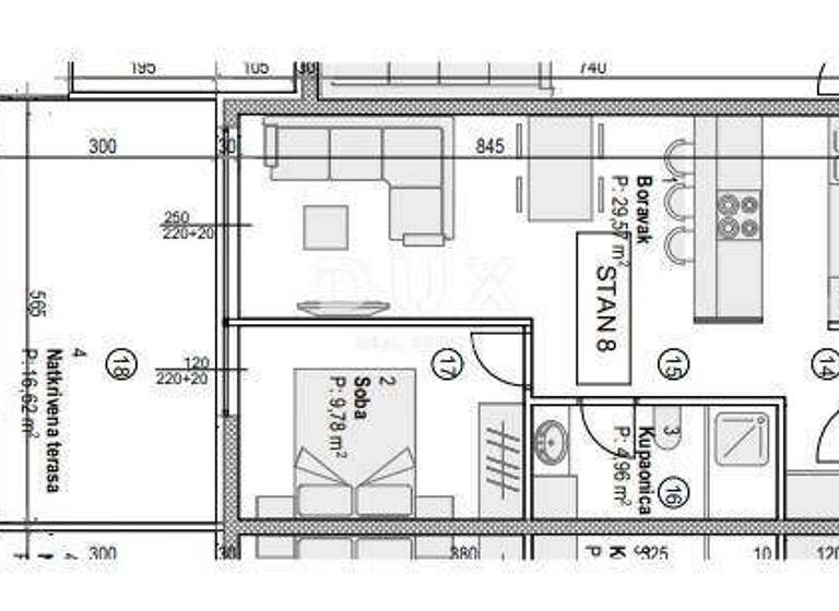Wohnung zum Kauf 175.000 € 2 Zimmer 44 m² 1. Geschoss Povljana