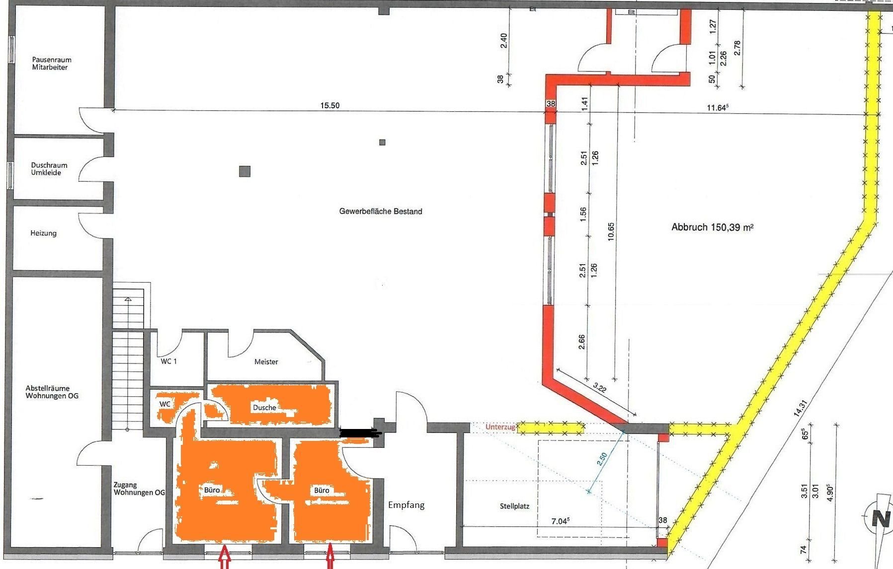 Bürofläche zur Miete 18 € 2 Zimmer 35 m²<br/>Bürofläche Fabriciusstraße 180 Bramfeld Hamburg 22177