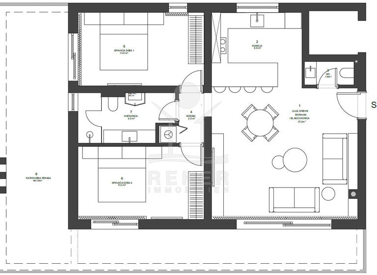 Wohnung zum Kauf - Erstbezug 550.000 € 3 Zimmer 120,8 m² 1. Geschoss Zadar 23000
